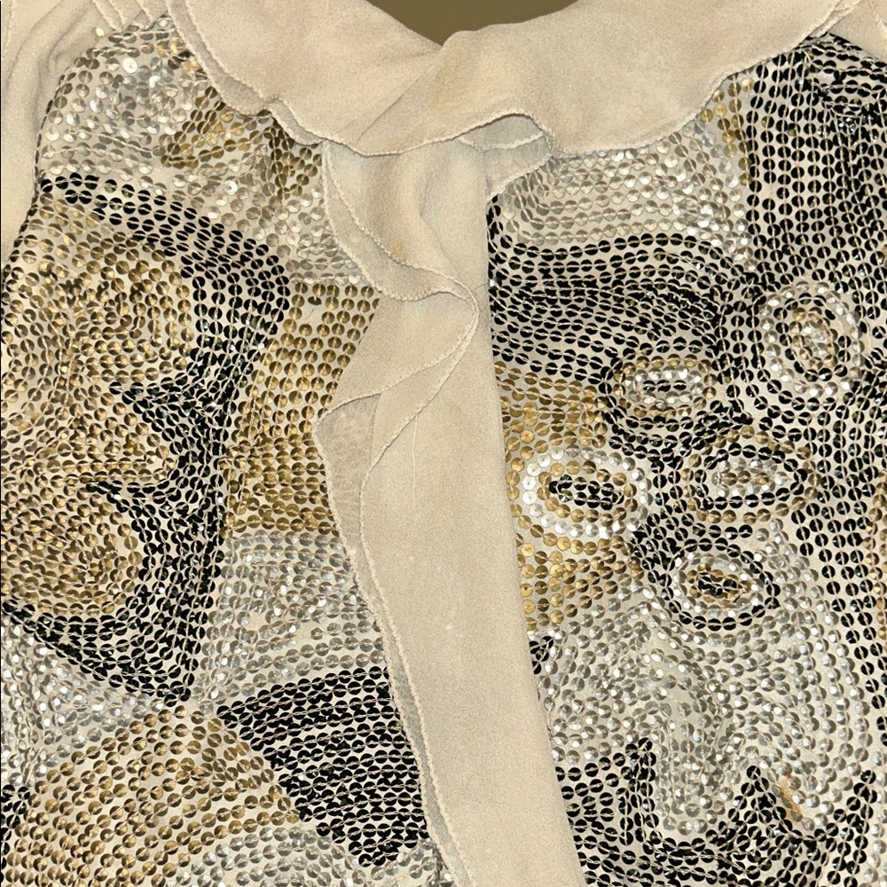 RARE! POLECI sz 2 Elegant Beaded Halter Top
